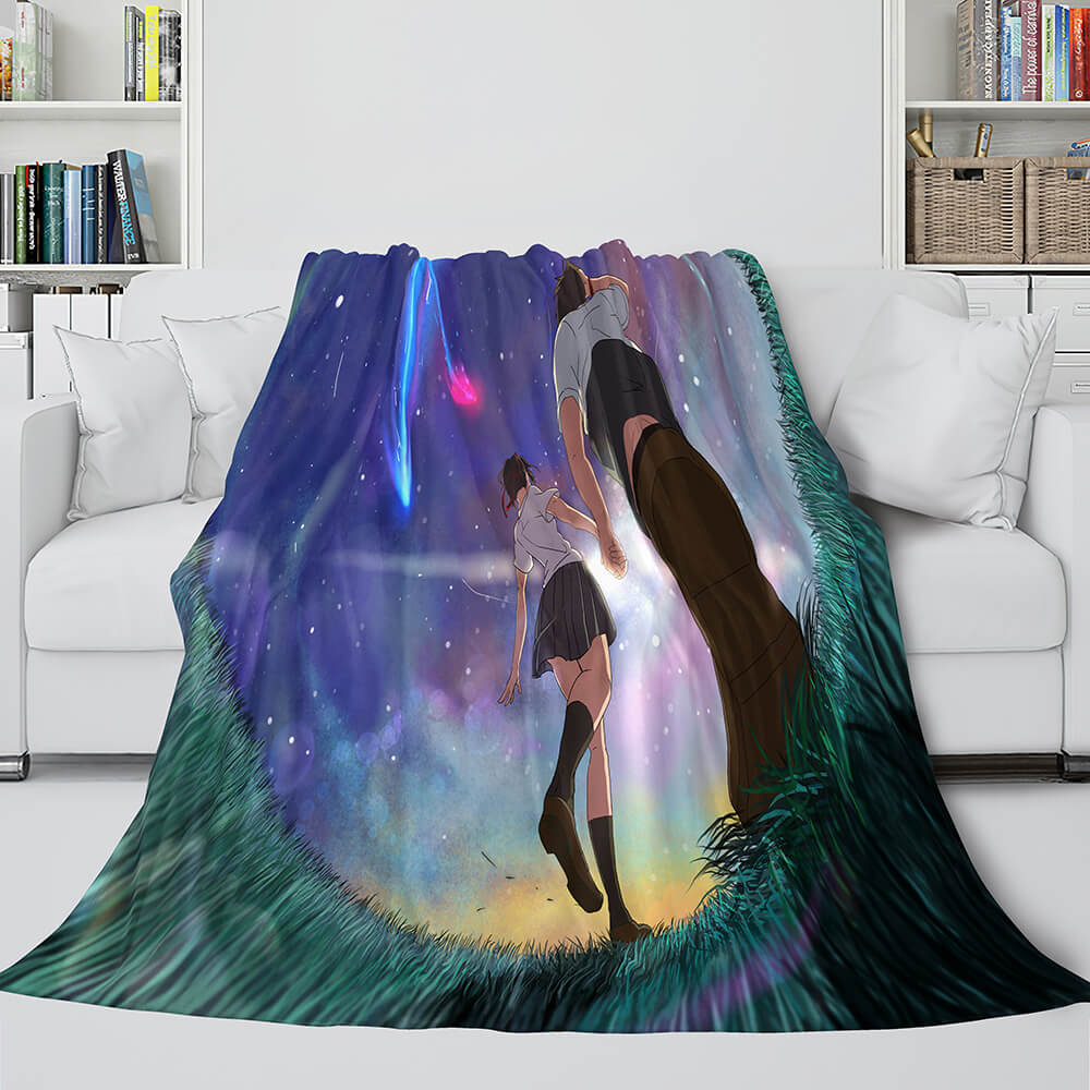 Anime Your Name Cosplay Flannel Blanket Throw