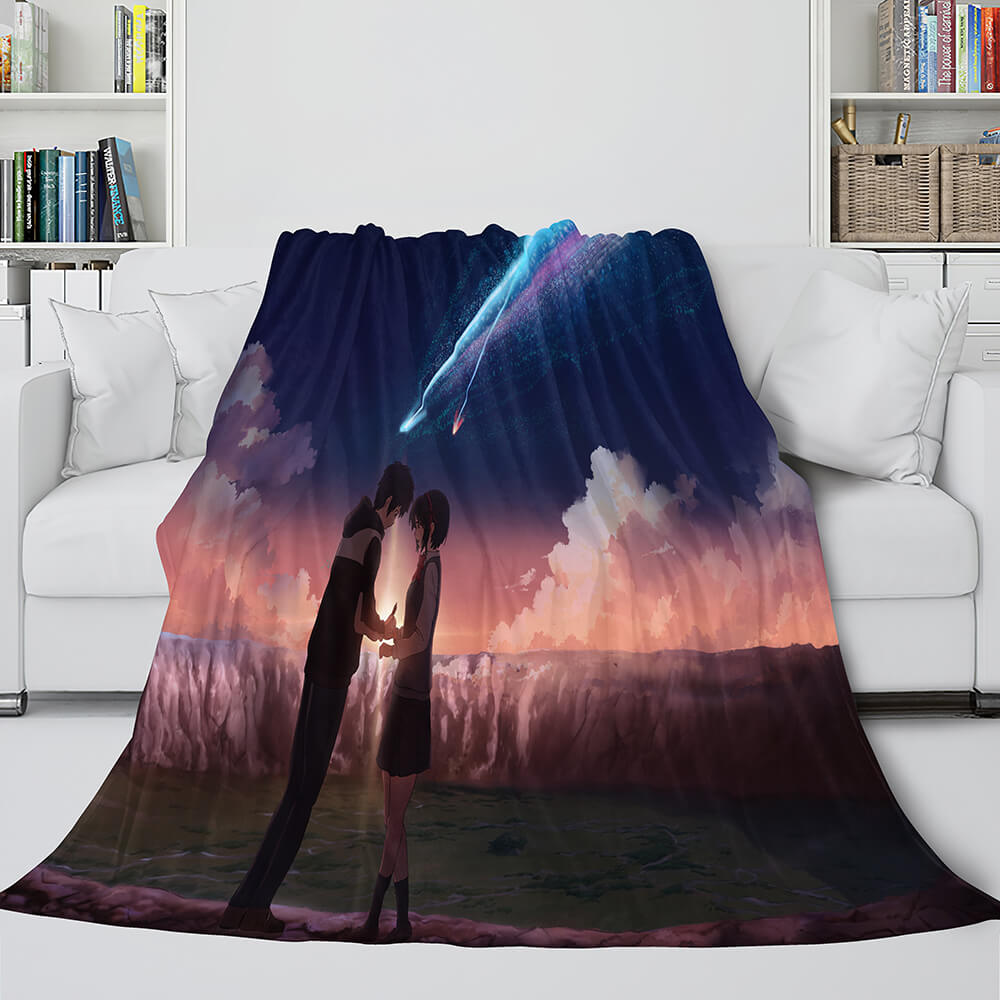 Anime Your Name Cosplay Flannel Blanket Throw