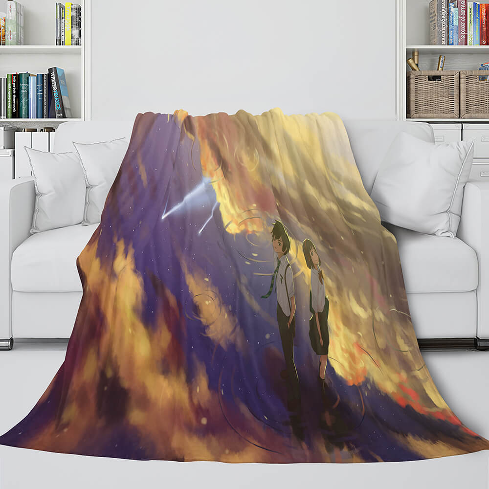 Anime Your Name Cosplay Flannel Blanket Throw