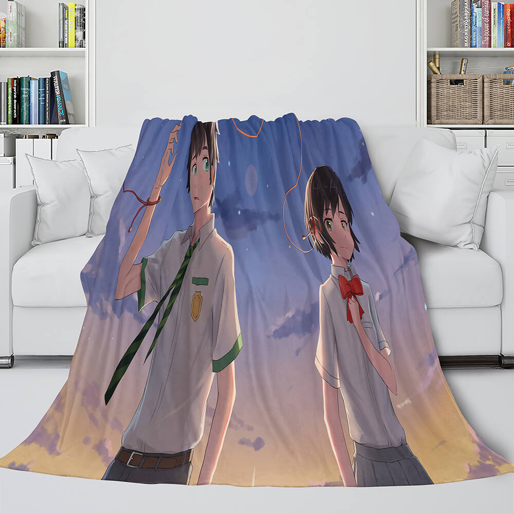 Anime Your Name Cosplay Flannel Blanket Throw