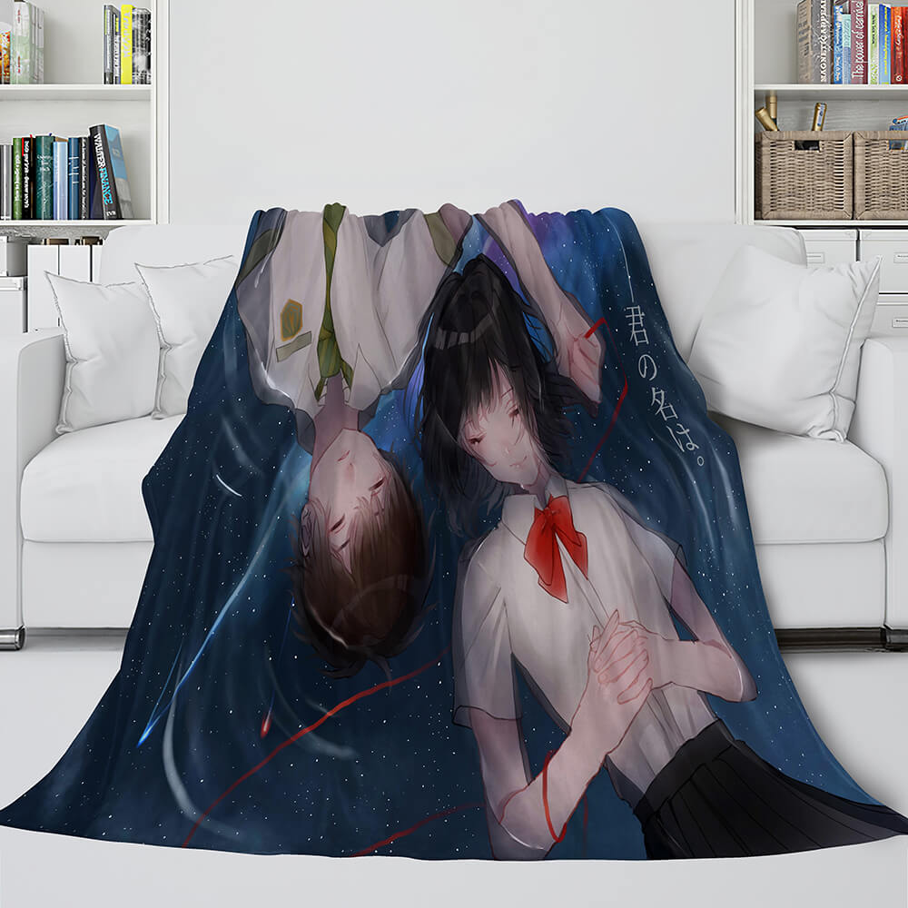 Anime Your Name Cosplay Flannel Blanket Throw