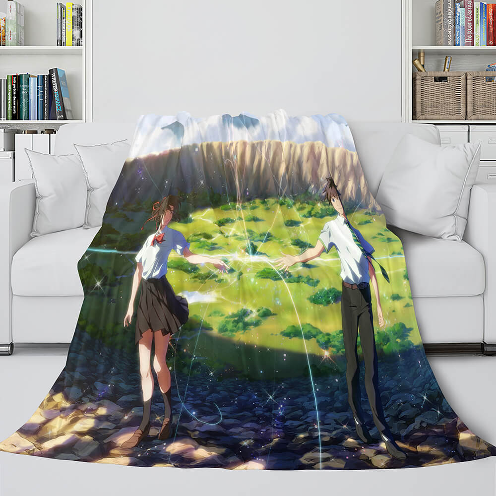 Anime Your Name Cosplay Flannel Blanket Throw