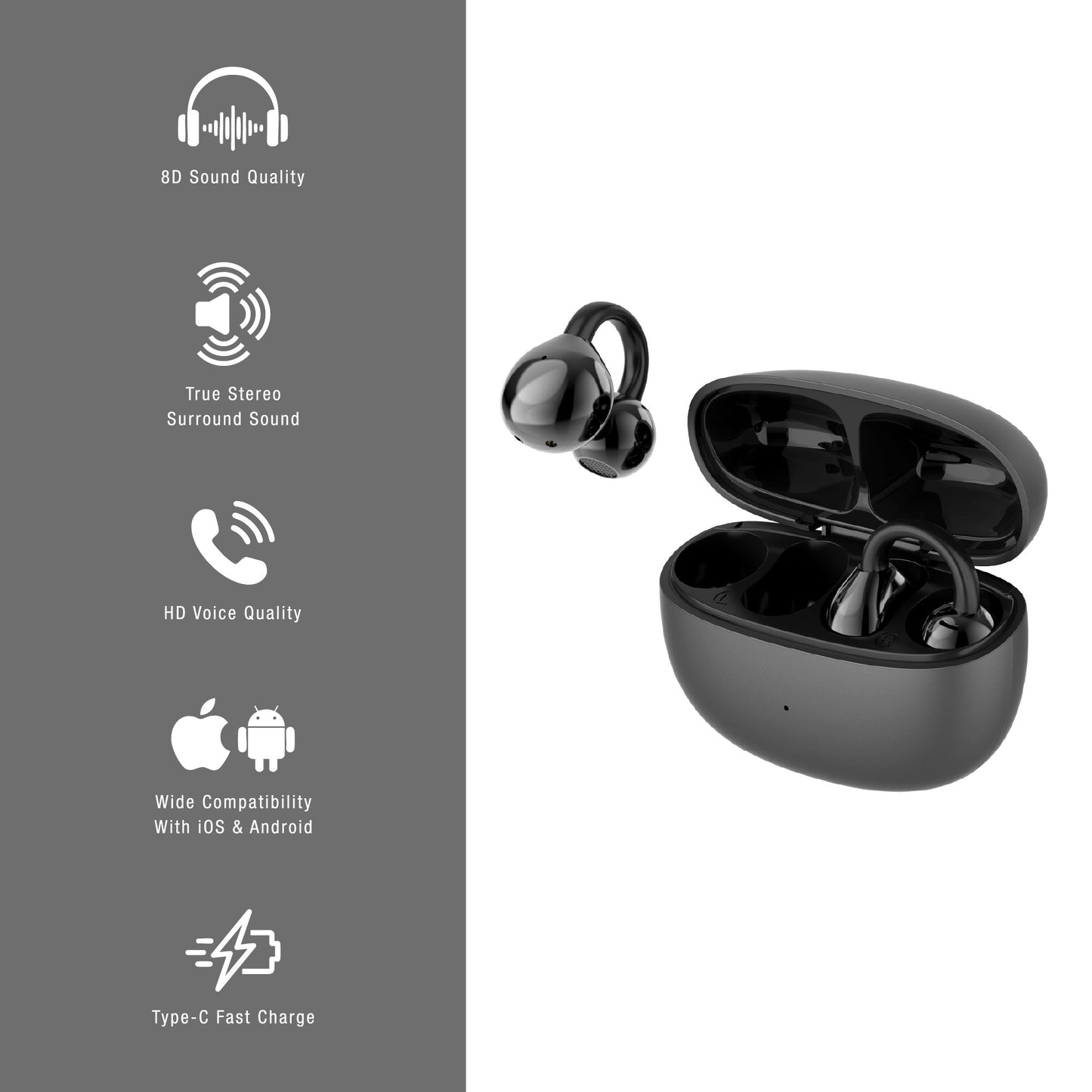 Smart Lifestyle Bundle: True Wireless Stereo Earbuds & All-in-One Bluetooth Smart Watch