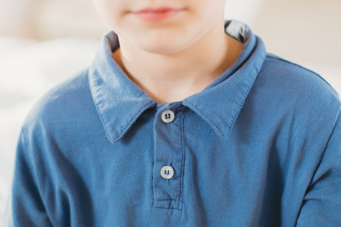 Boys Soft 100% Cotton Jersey 2-Button Short Sleeve Polo Shirt | Elf