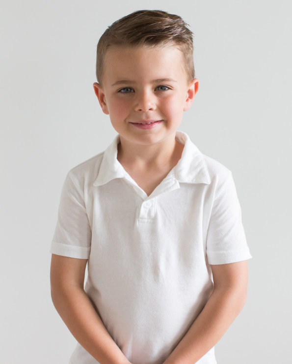 Boys Soft 100% Cotton Jersey 2-Button Short Sleeve Polo Shirt | Uniform Royal