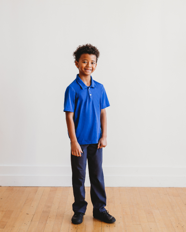 Boys Soft 100% Cotton Jersey 2-Button Short Sleeve Polo Shirt | Elf