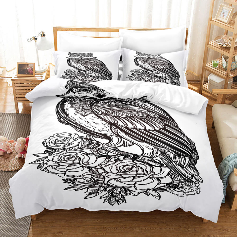 Cartoon Animals Owl Bedding Sets Quilt Cover Without Filler