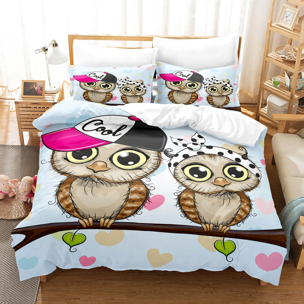 Cartoon Animals Owl Bedding Sets Quilt Cover Without Filler