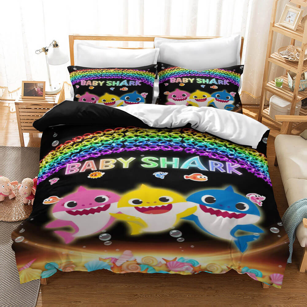 Cartoon Baby Shark Cosplay Bedding Set Quilt Cover