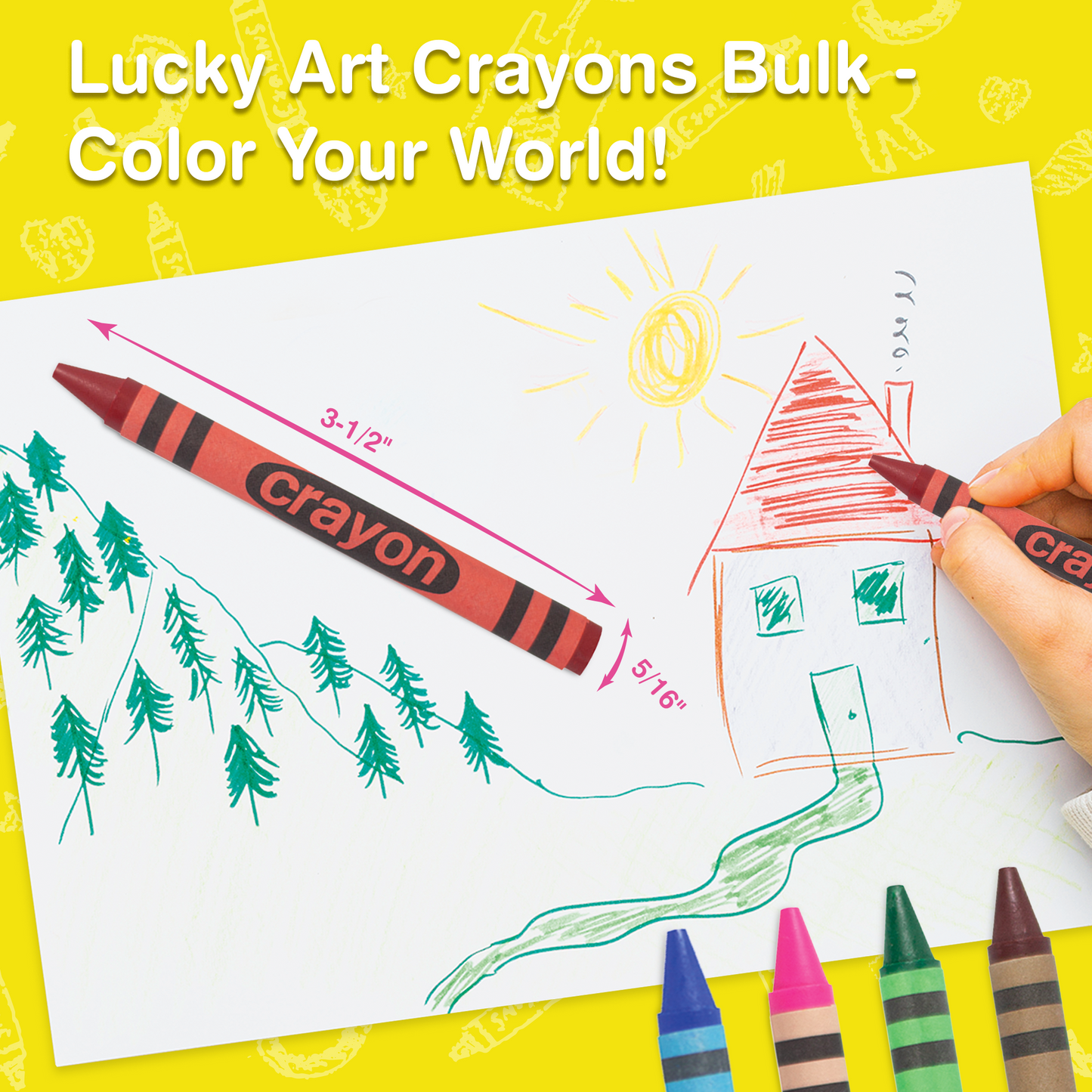 80-Pack Red Crayons Bulk – Standard Size, Non-Toxic, Classroom & Party Supply