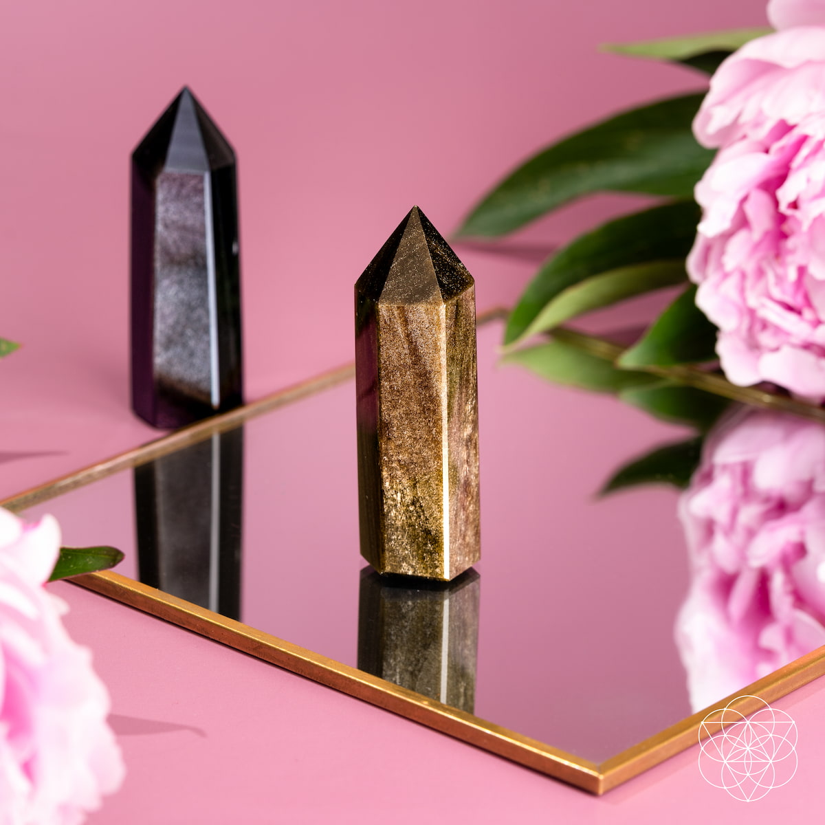 The Upper Hand – Gold & Silver Sheen Obsidian Points
