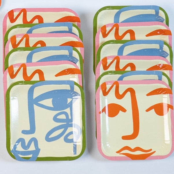 Art Party Dessert Plates (x 12)