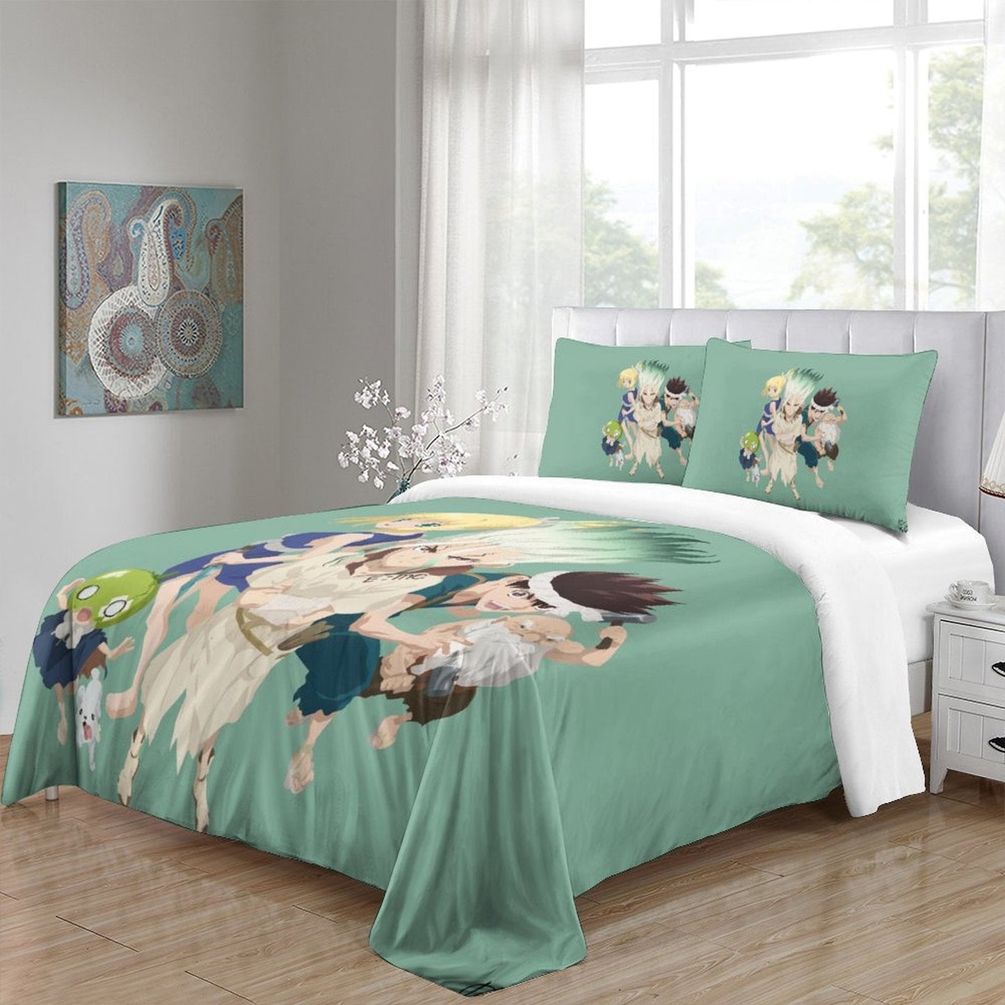 Dr Stone Hd Anime Bedding Set Duvet Cover Without Filler