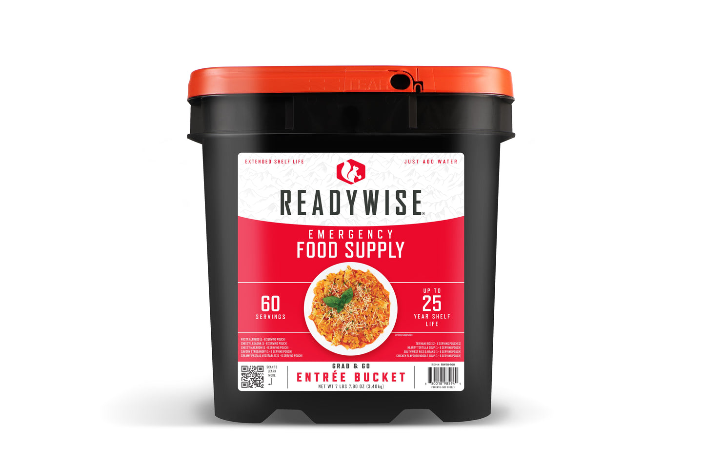 60 Serving Entree Only Grab n Go Bucket