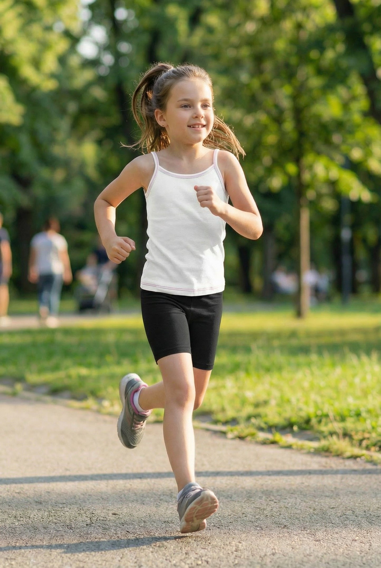 Girls Soft 100% Cotton Bike Shorts | Light Pink