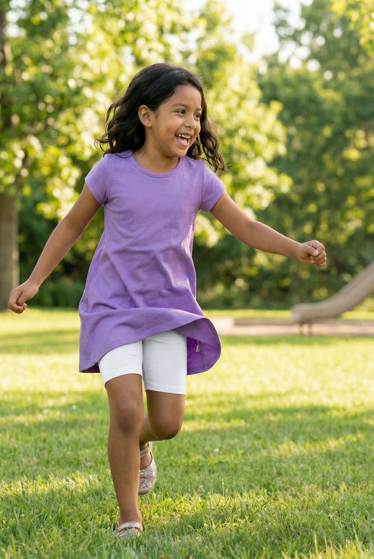 Girls Soft 100% Organic Cotton Bike Shorts | Black