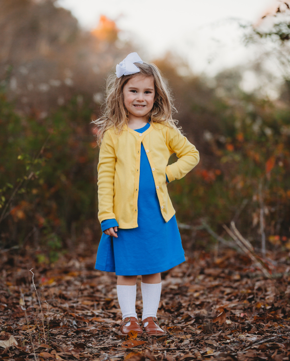 Girls Soft 100% Cotton Button-Down Cardigan | Black