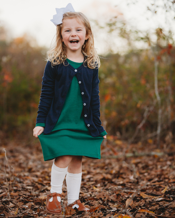 Girls Soft 100% Cotton Button-Down Cardigan | Candy Apple