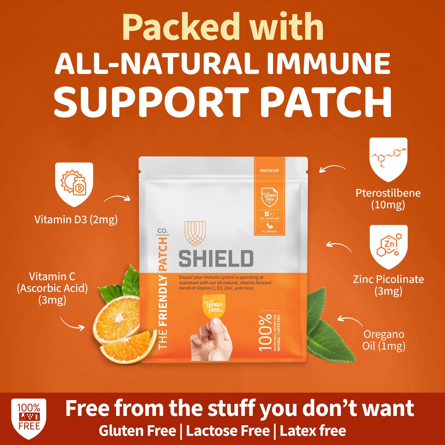 Shield Wellness: 12-Hour High-Potency Immunity Patches - 8 Pack