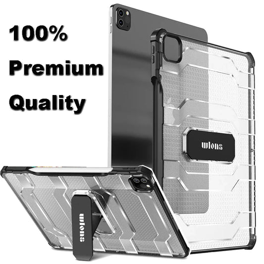 Military Shock Proof Rugged Kickstand Cover for Ipad Mini 6 2022 2024 Pro 11 12.9 13 Clear Case for Ipad 8/9/10th Gen Air4/5/6
