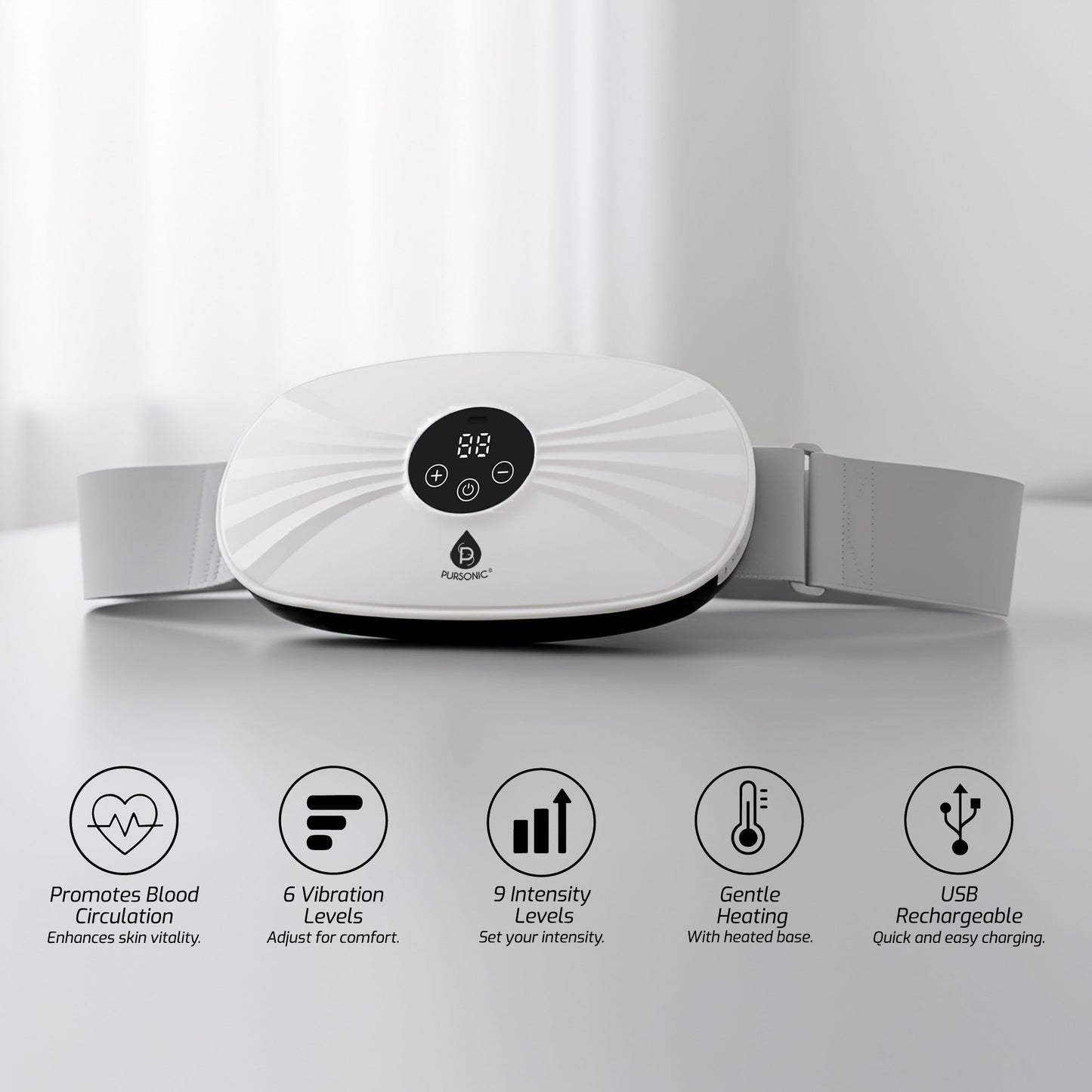 Pursonic Rechargeable Stomach & Back Massager