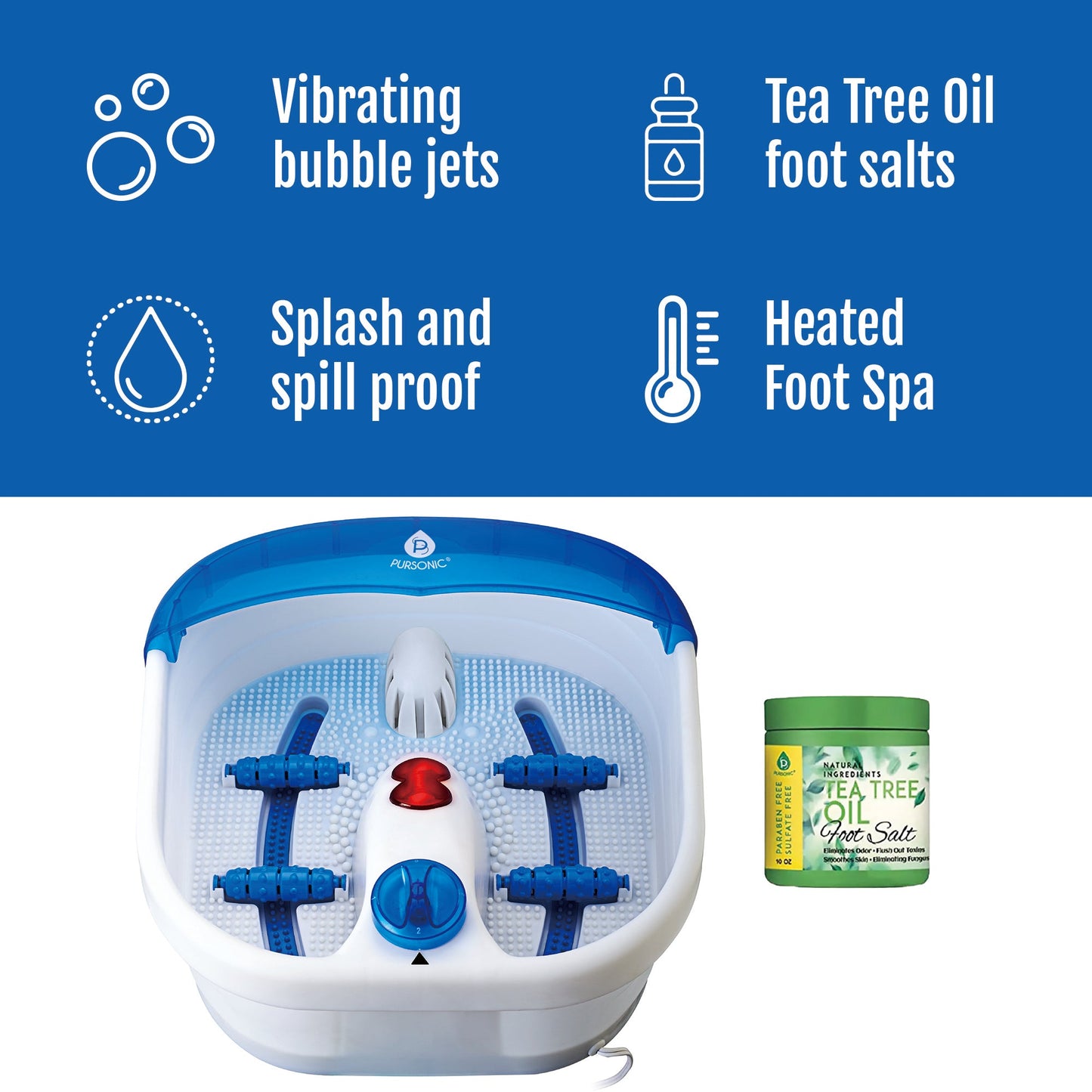 Ultimate Recovery Bundle: Pursonic 3D Shiatsu Back Massager & Heated Foot Spa
