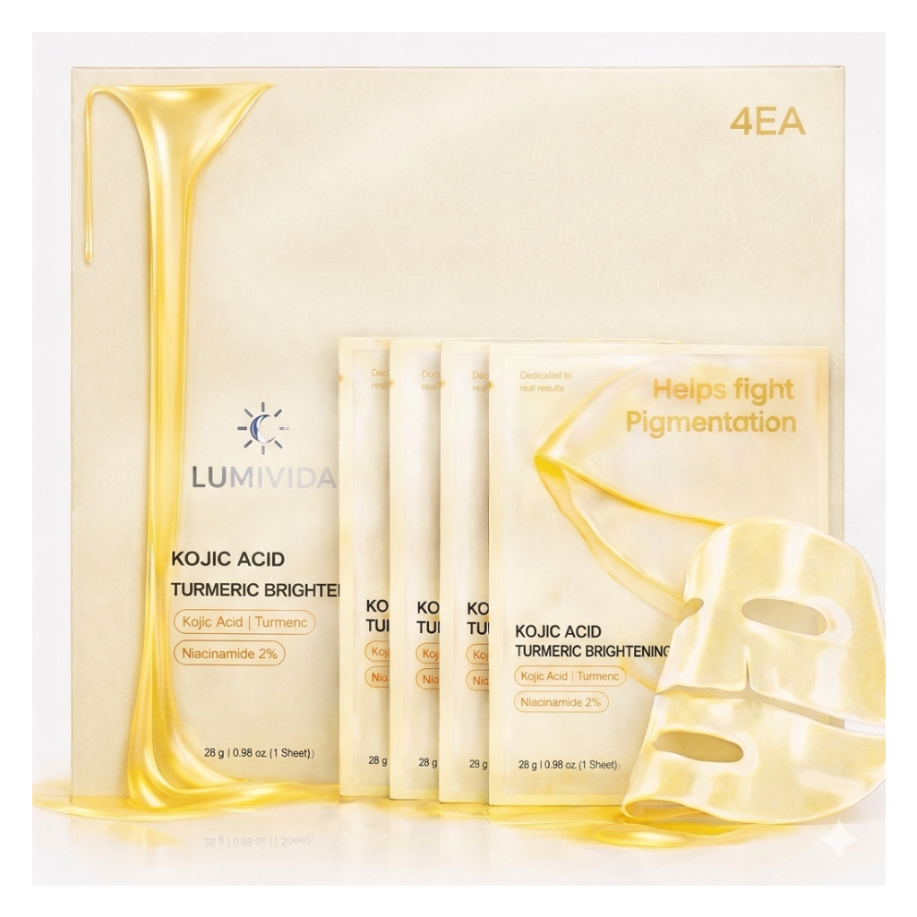 Kojic Acid Turmeric Face Mask 4 Pack