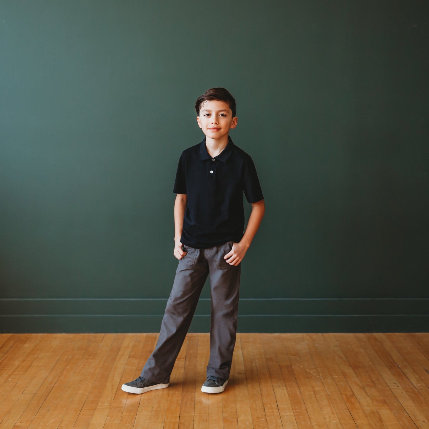 Boys Soft 100% Cotton 3-Pocket Jersey Pants - UPF 50+ | White