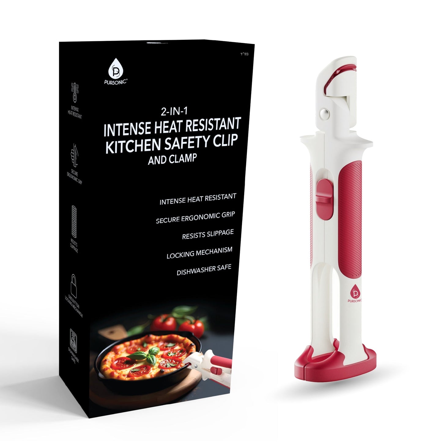 Ultimate 4-Pack: Heat-Resistant Kitchen Safety Clips | Dual Silicone Jaws for Non-Slip Grip on Hot Cookware