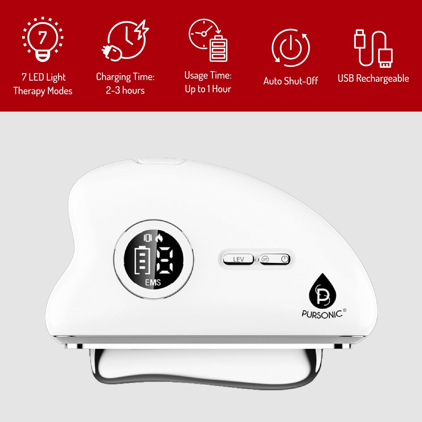 Pursonic Skincare: Complete 7-in-1 LED Light Therapy & Overnight Lip Care Collection