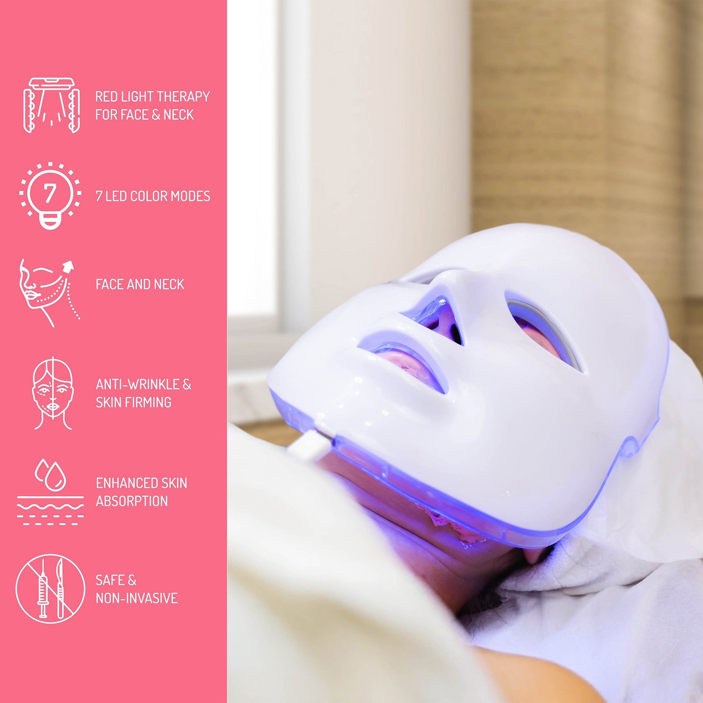 LED Therapy Mask, Serum Trio, and Castor & Fractionated Coconut Oils