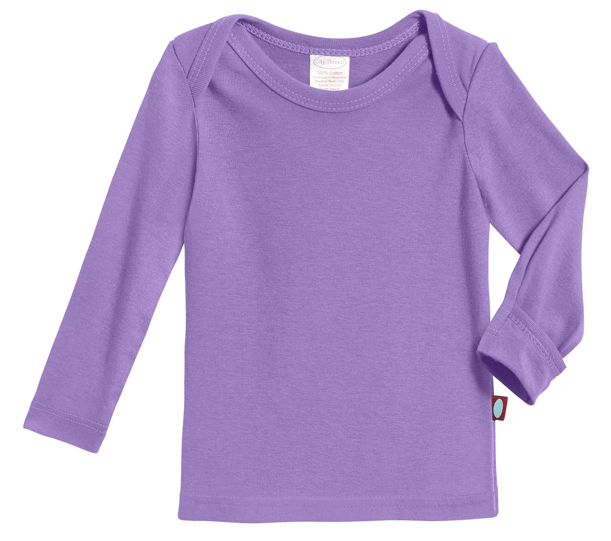 Super-Soft 100% Organic Cotton Baby Rib Long Sleeve Lap Tee| Deep Purple
