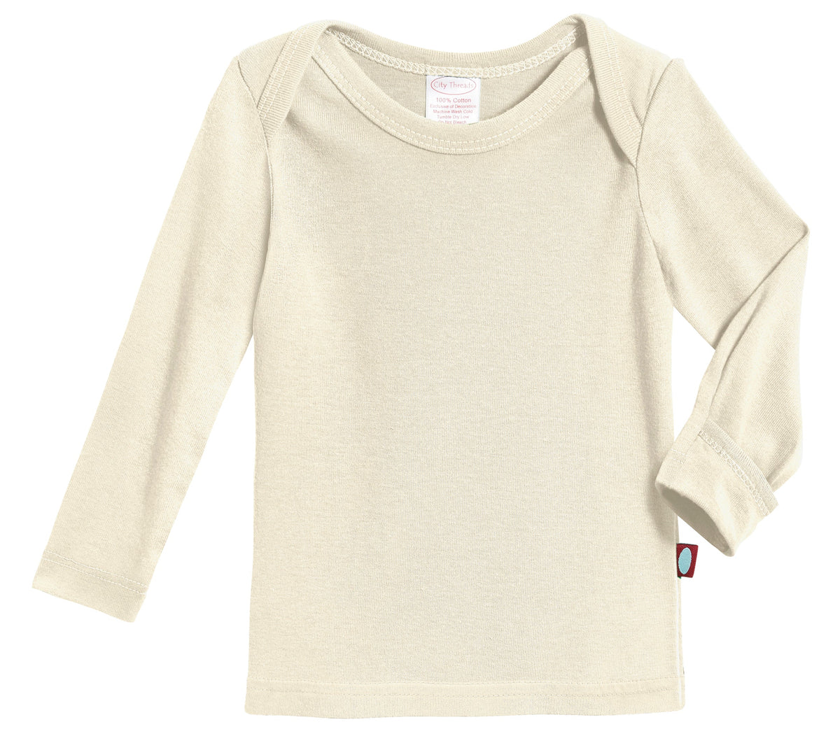 Super-Soft 100% Organic Cotton Baby Rib Long Sleeve Lap Tee| Oatmeal