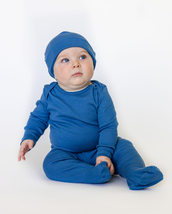 Super-Soft 100% Organic Cotton Baby Rib Long Sleeve Lap Tee| White