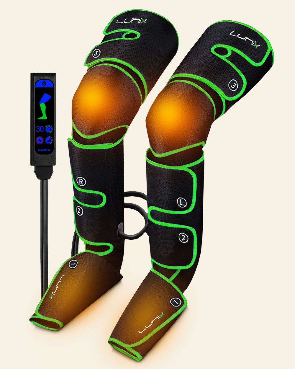 LX10 Full Leg Compression Massager Upgraded, Forest Green