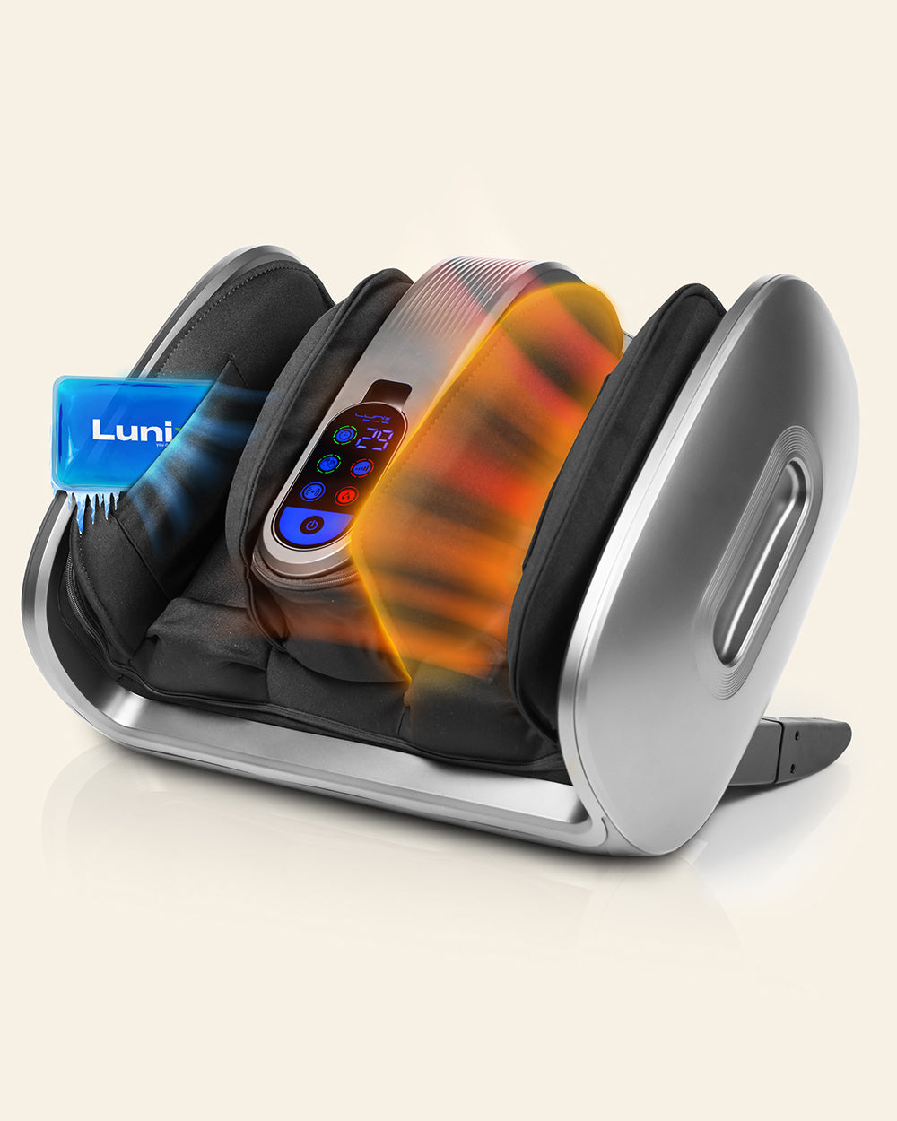LX21 Foot and Calf Massager with Remote, Neuropathy & Plantar Fasciitis Relief, Granite Gray