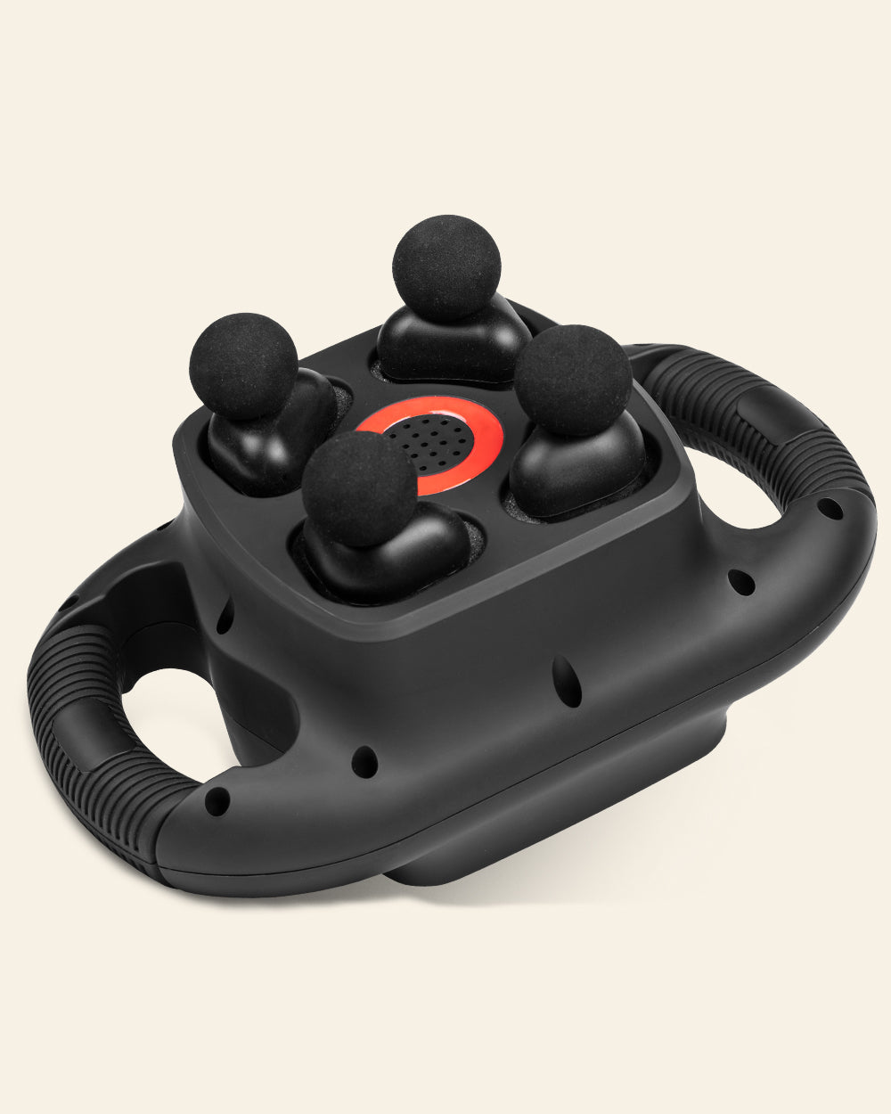 LX25 4 Head Percussion Massager with Infrared Light, Charcoal Black