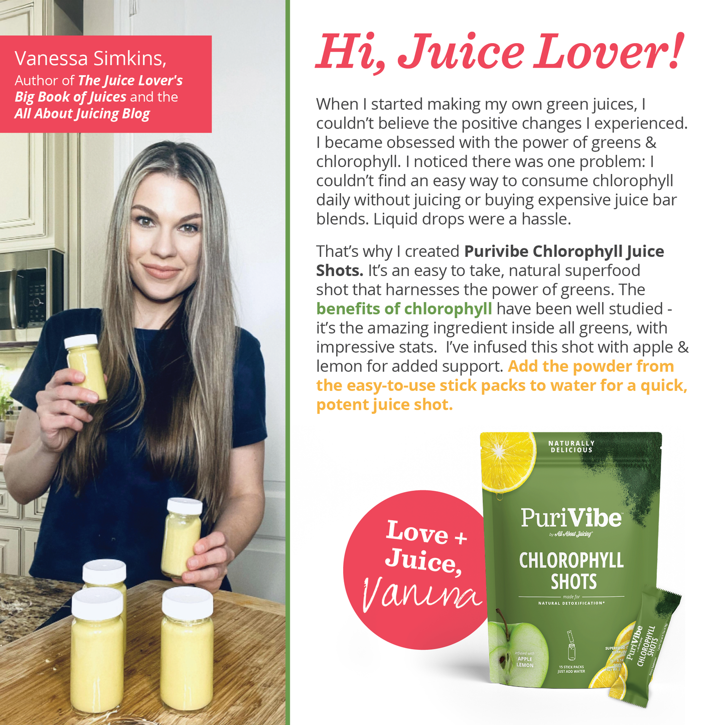 PuriVibe Chlorophyll & Lemon Juice Shots