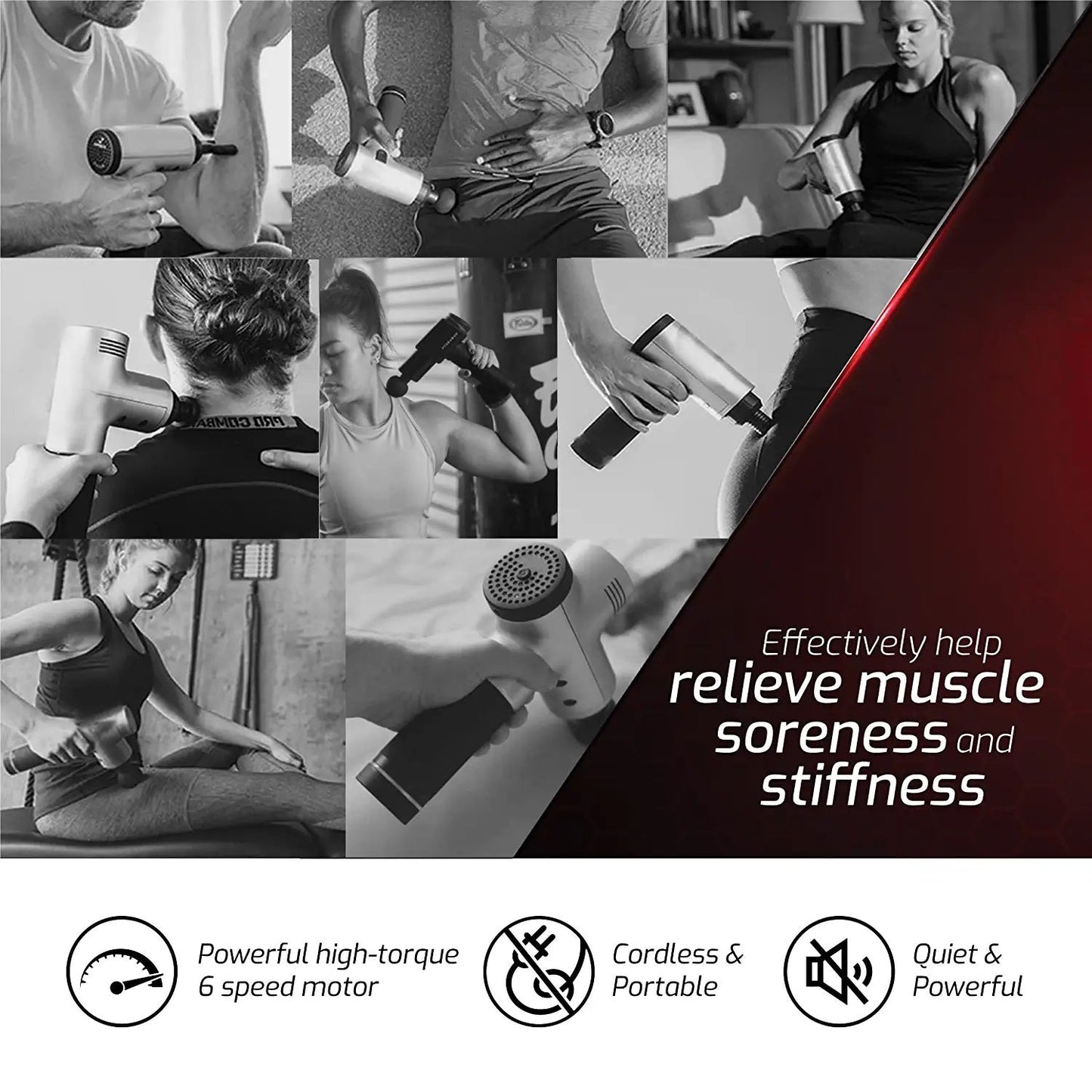 Pursonic Heated Poncho & 6-Speed Deep Tissue Massager