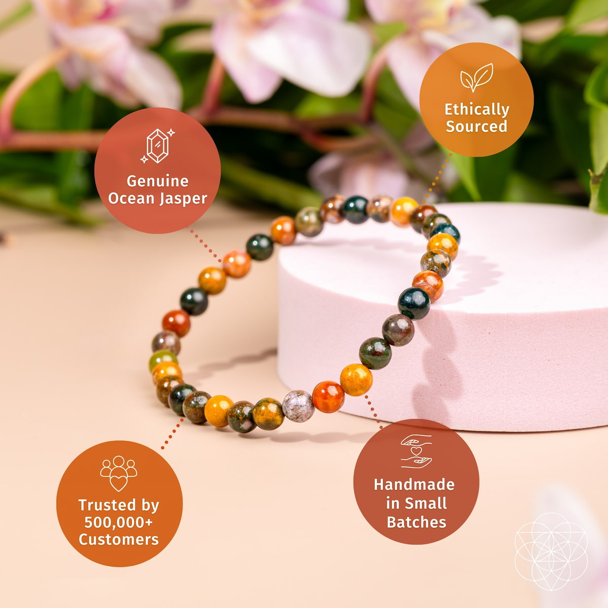 Quiet My Mind – Ocean Jasper Bracelet | 6mm