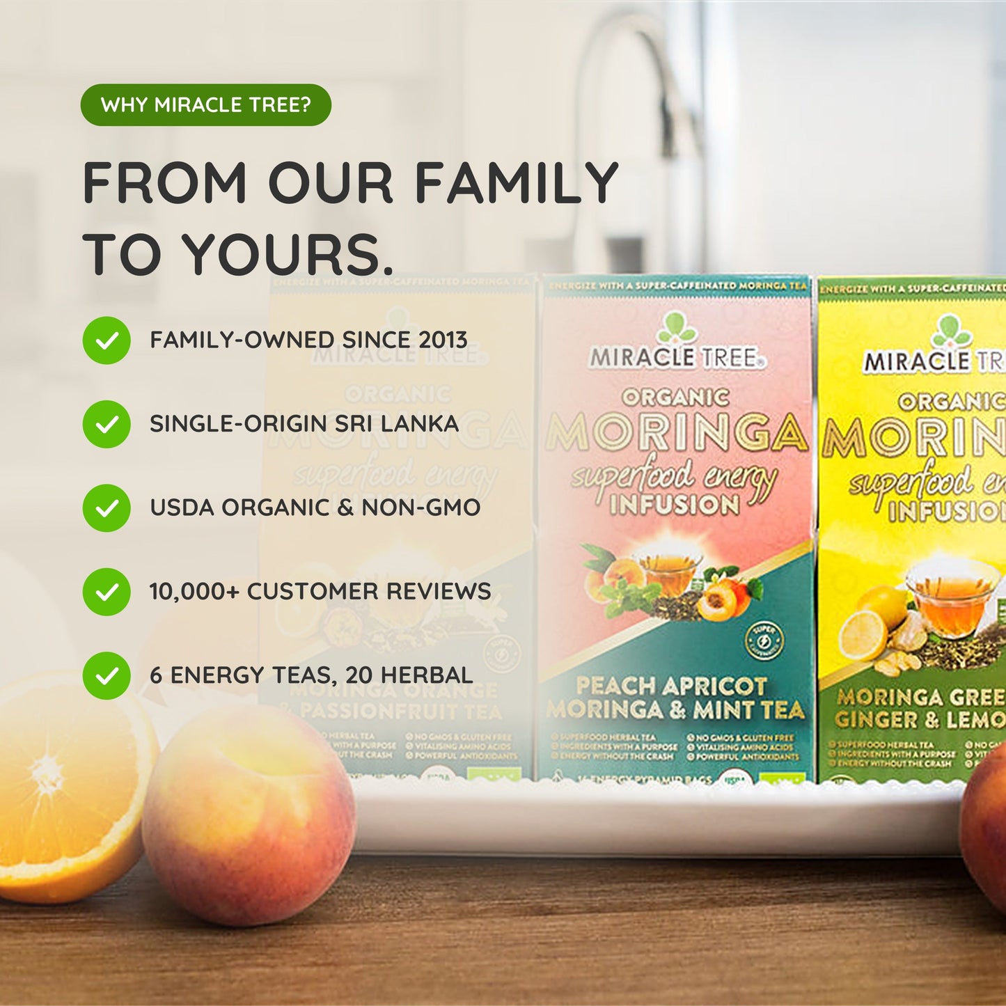 Organic Moringa Energy Tea - Orange Passionfruit - Natural Coffee Alternative