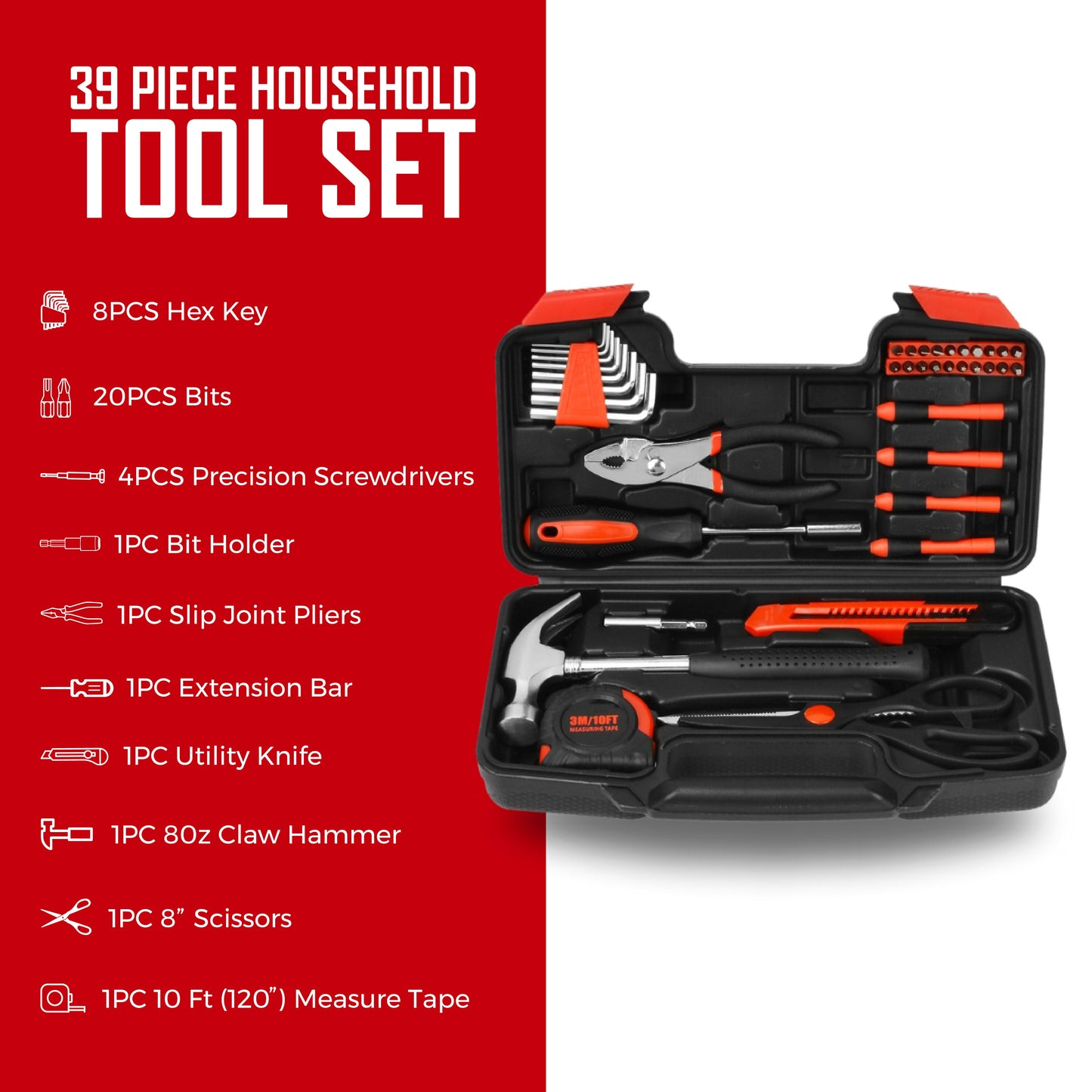 Essential Power & Precision Kit: Pursonic Drill, Electric Screwdriver, Handy Solutions Tools & Ultra Bright Flashlight