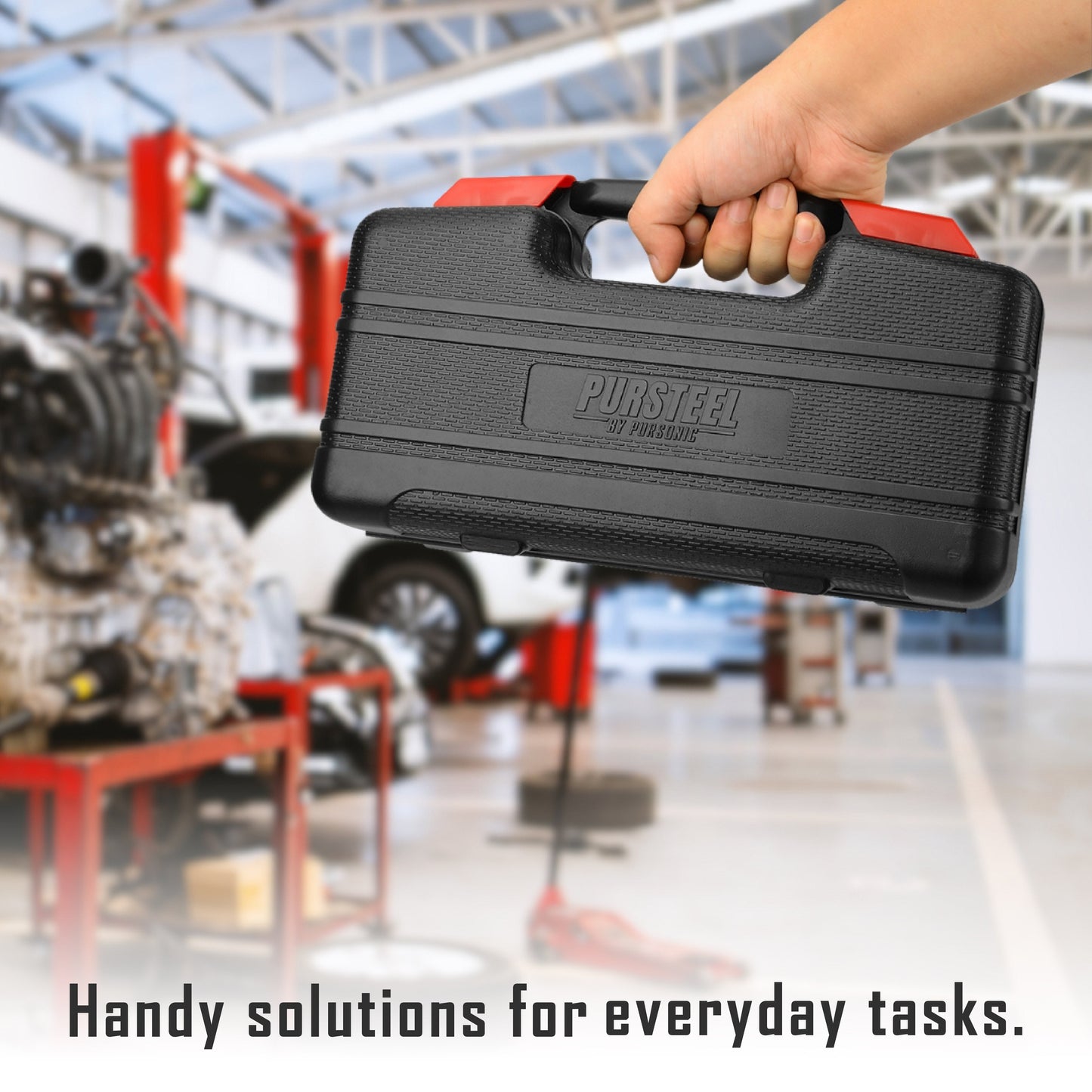 Essential Power & Precision Kit: Pursonic Drill, Electric Screwdriver, Handy Solutions Tools & Ultra Bright Flashlight