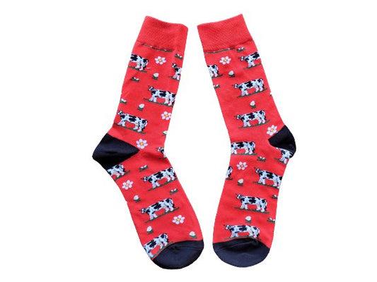 Strawberry Moo Cow Socks