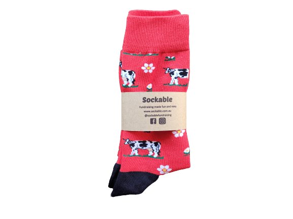 Strawberry Moo Cow Socks