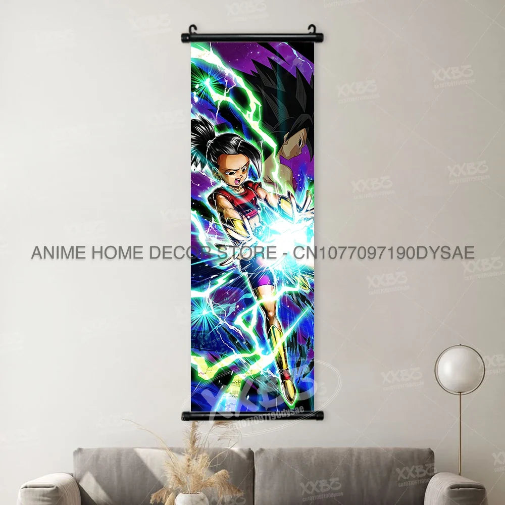 Dragon Ball Posters Anime Figures Wall Art Frieza Home Decor VegetaIII Scrolls Picture Goku Hanging Painting Son Gohan Wallpaper