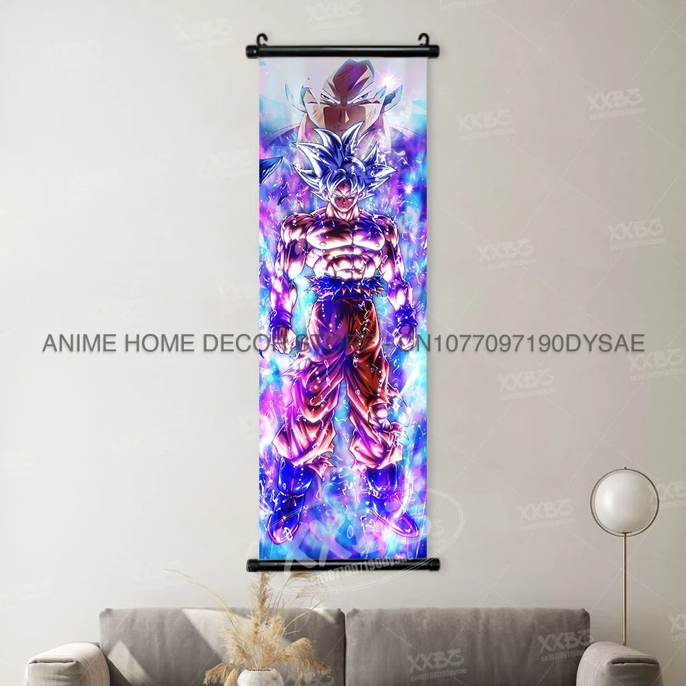 Dragon Ball Posters Anime Figures Wall Art Frieza Home Decor VegetaIII Scrolls Picture Goku Hanging Painting Son Gohan Wallpaper