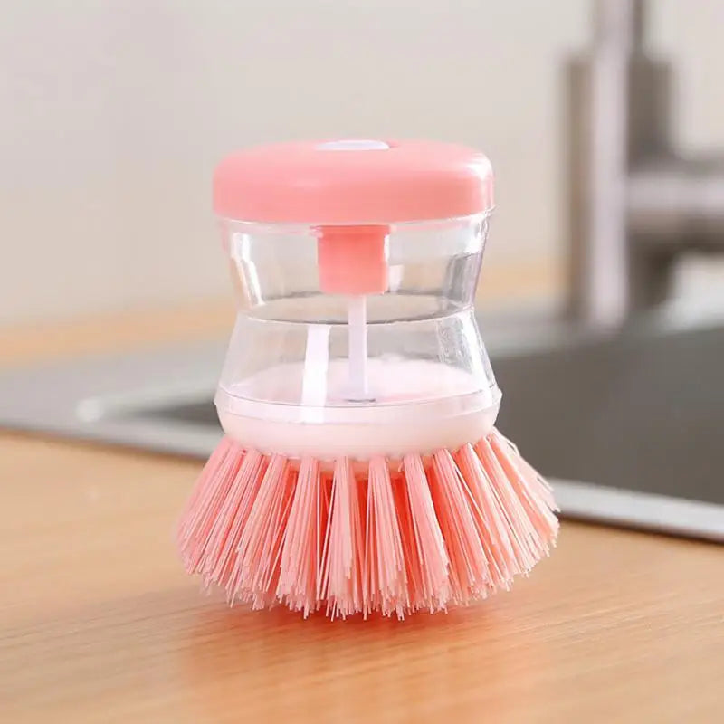EasyClean Duo Brush Soap & Scrub in One Kitchen Soap Dispensing Cleaning Brush