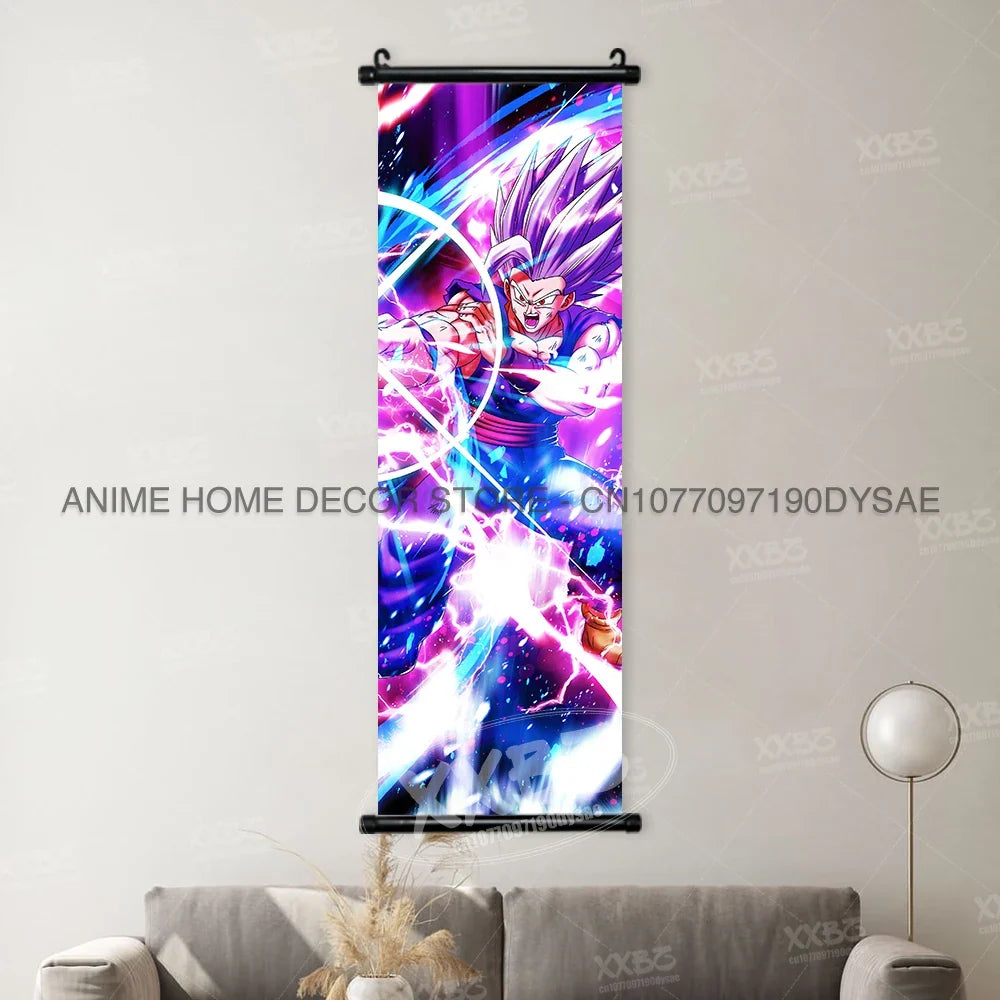 Dragon Ball Posters Anime Figures Wall Art Frieza Home Decor VegetaIII Scrolls Picture Goku Hanging Painting Son Gohan Wallpaper