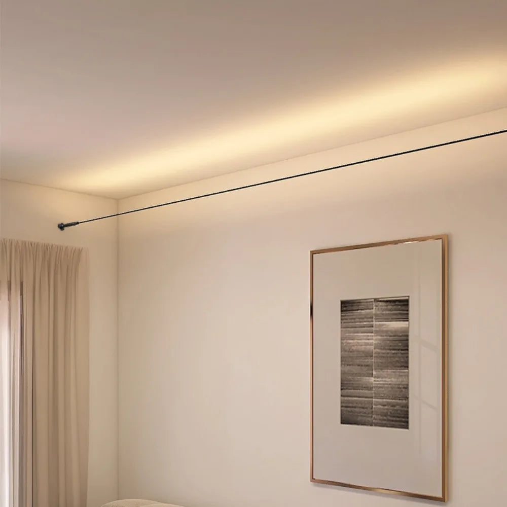 Modern Black White Linear Wall Lamp Skyline Wall Sconce Background LED Bar Strip 1/2/3/5/8/10M Living DIY Room Home Decor Lights